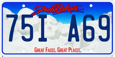 SD license plate 75IA69