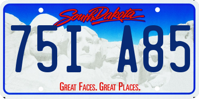 SD license plate 75IA85