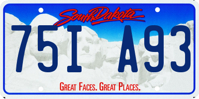 SD license plate 75IA93