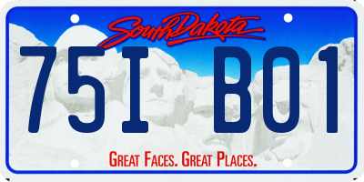 SD license plate 75IB01