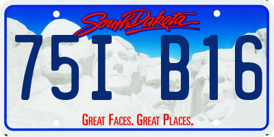 SD license plate 75IB16