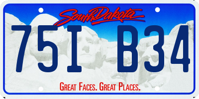 SD license plate 75IB34