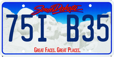 SD license plate 75IB35