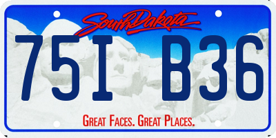 SD license plate 75IB36