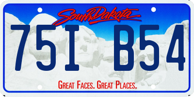 SD license plate 75IB54