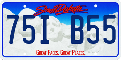 SD license plate 75IB55