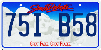 SD license plate 75IB58