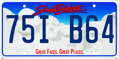 SD license plate 75IB64