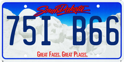 SD license plate 75IB66