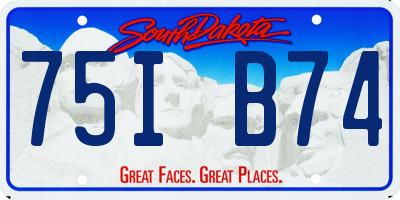 SD license plate 75IB74