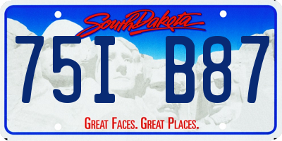 SD license plate 75IB87