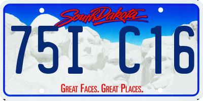 SD license plate 75IC16