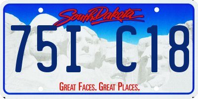 SD license plate 75IC18