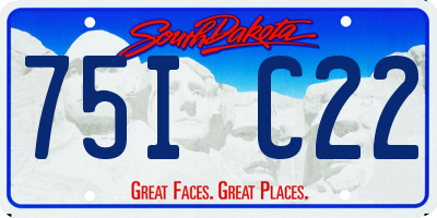 SD license plate 75IC22
