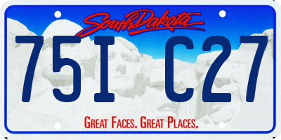 SD license plate 75IC27