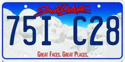 SD license plate 75IC28