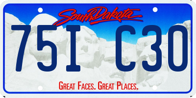 SD license plate 75IC30