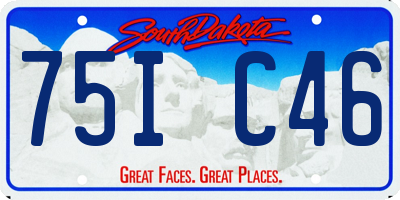SD license plate 75IC46