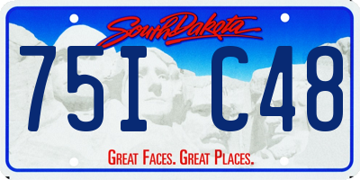 SD license plate 75IC48