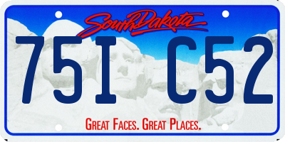 SD license plate 75IC52