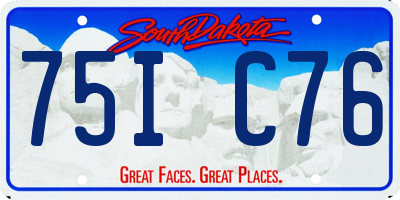 SD license plate 75IC76