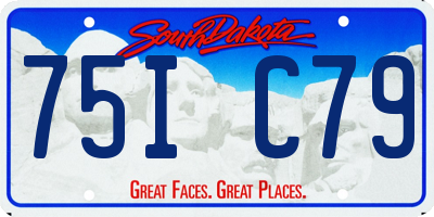 SD license plate 75IC79