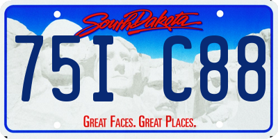 SD license plate 75IC88