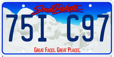 SD license plate 75IC97