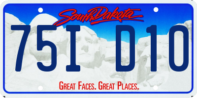 SD license plate 75ID10