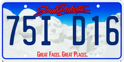 SD license plate 75ID16