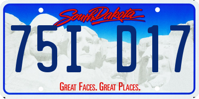 SD license plate 75ID17