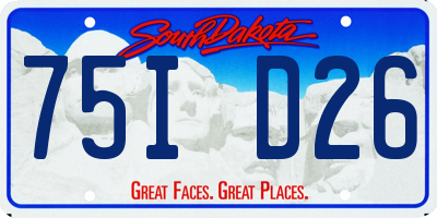 SD license plate 75ID26