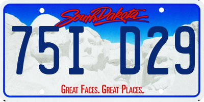 SD license plate 75ID29