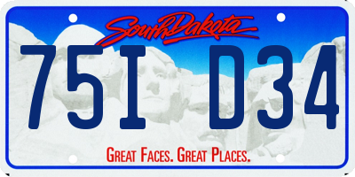 SD license plate 75ID34