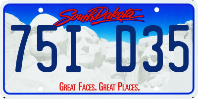 SD license plate 75ID35
