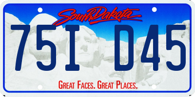 SD license plate 75ID45
