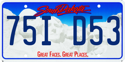 SD license plate 75ID53