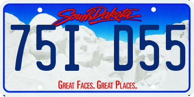 SD license plate 75ID55