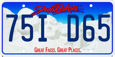 SD license plate 75ID65