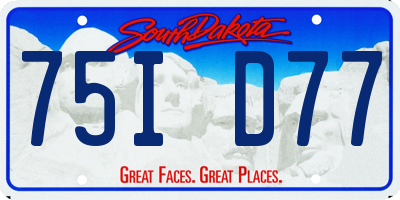 SD license plate 75ID77