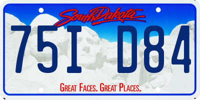 SD license plate 75ID84