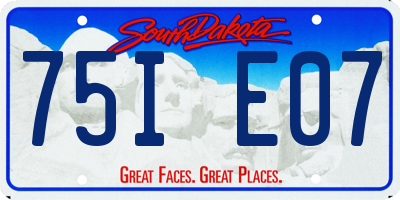SD license plate 75IE07