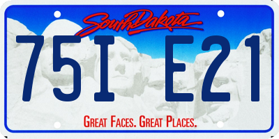 SD license plate 75IE21