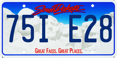 SD license plate 75IE28