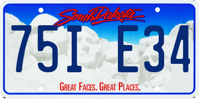 SD license plate 75IE34