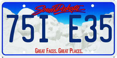 SD license plate 75IE35