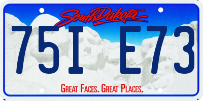 SD license plate 75IE73
