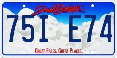 SD license plate 75IE74