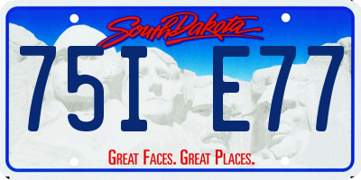 SD license plate 75IE77