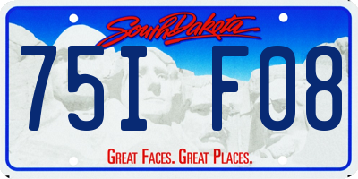 SD license plate 75IF08